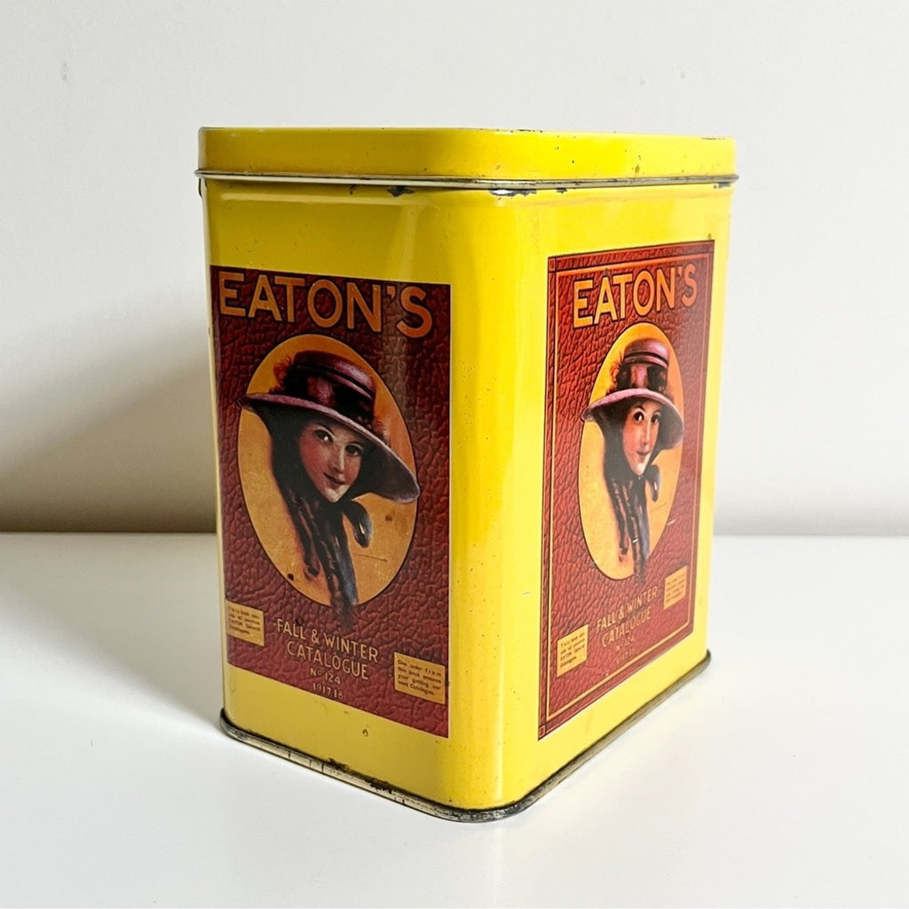 Vintage Eaton's Coffee Tea Storage Tin Collectible Nostalgia Memorabilia Canister