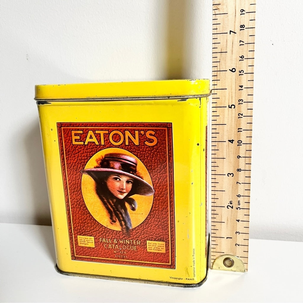 Vintage Eaton's Coffee Tea Storage Tin Collectible Nostalgia Memorabilia Canister