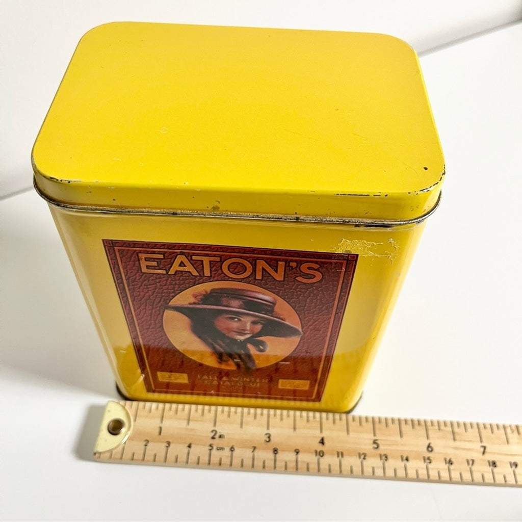 Vintage Eaton's Coffee Tea Storage Tin Collectible Nostalgia Memorabilia Canister