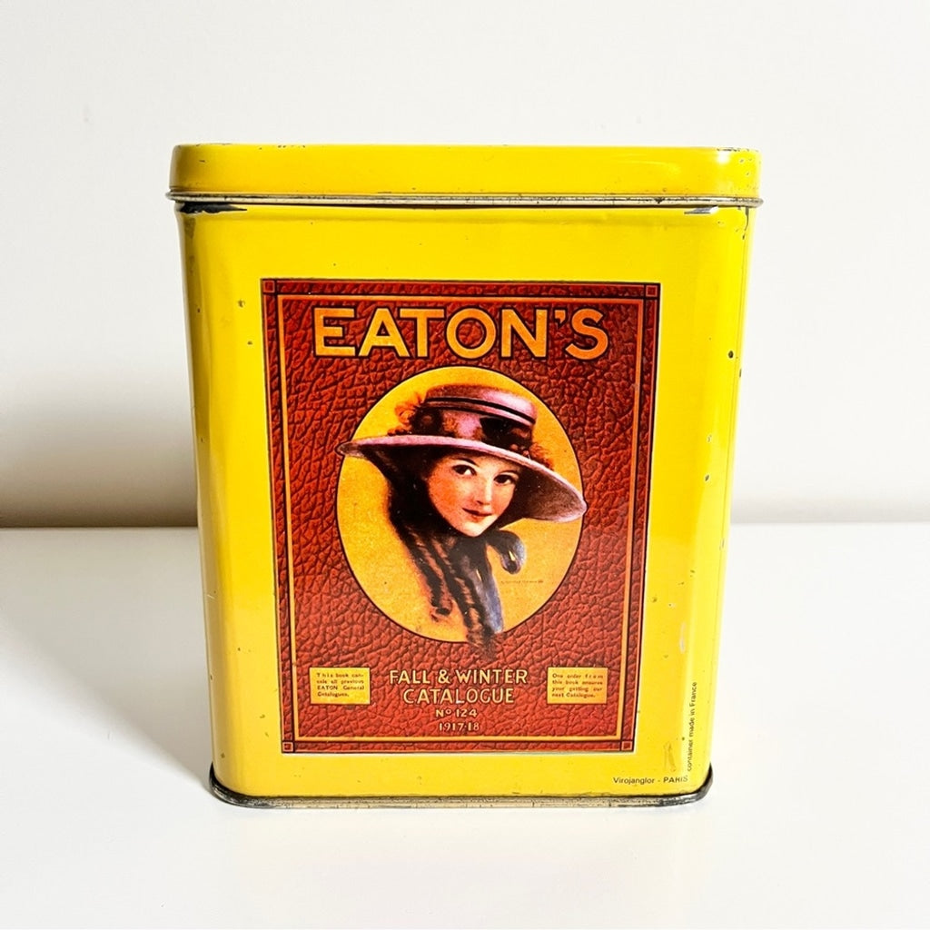 Vintage Eaton's Coffee Tea Storage Tin Collectible Nostalgia Memorabilia Canister