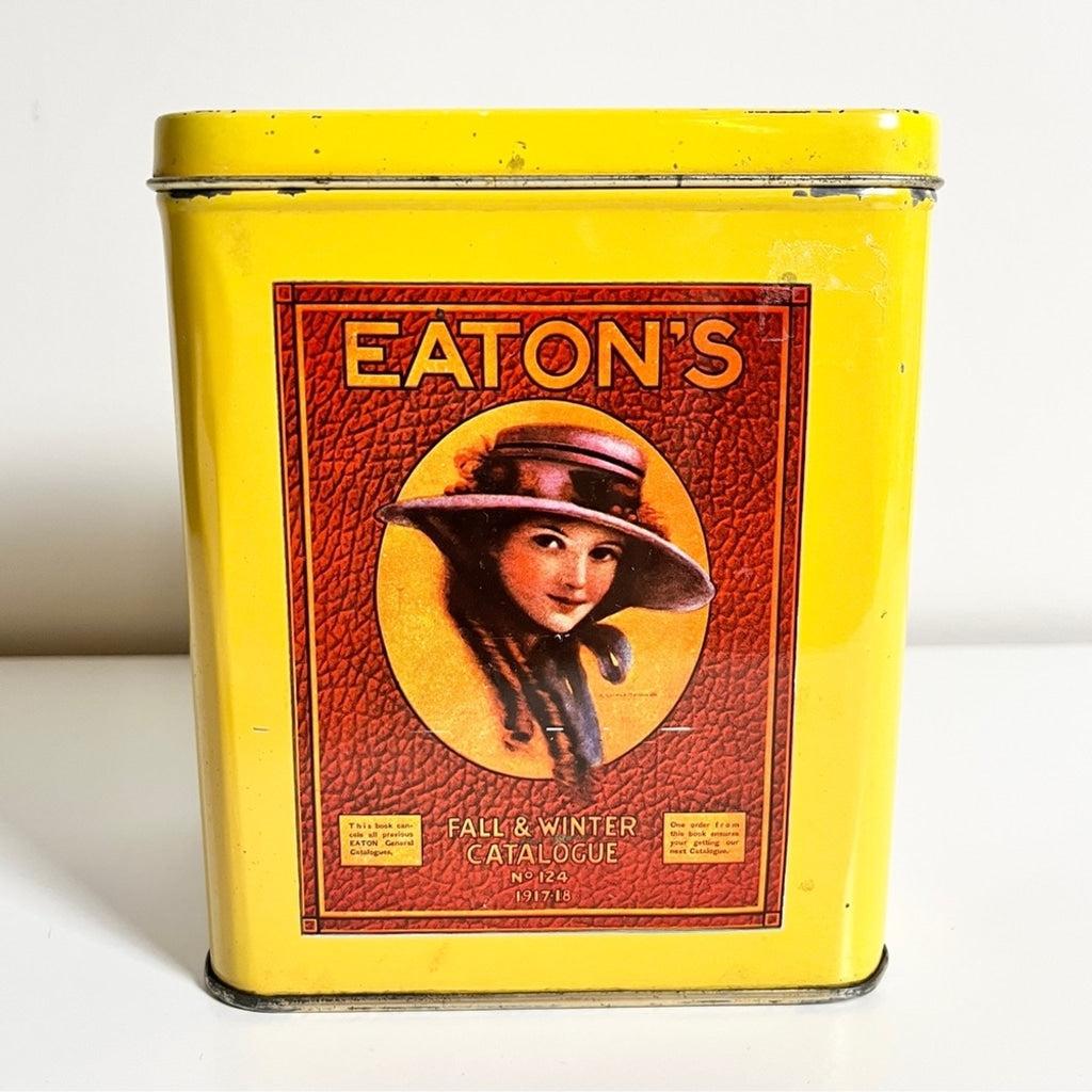 Vintage Eaton's Coffee Tea Storage Tin Collectible Nostalgia Memorabilia Canister