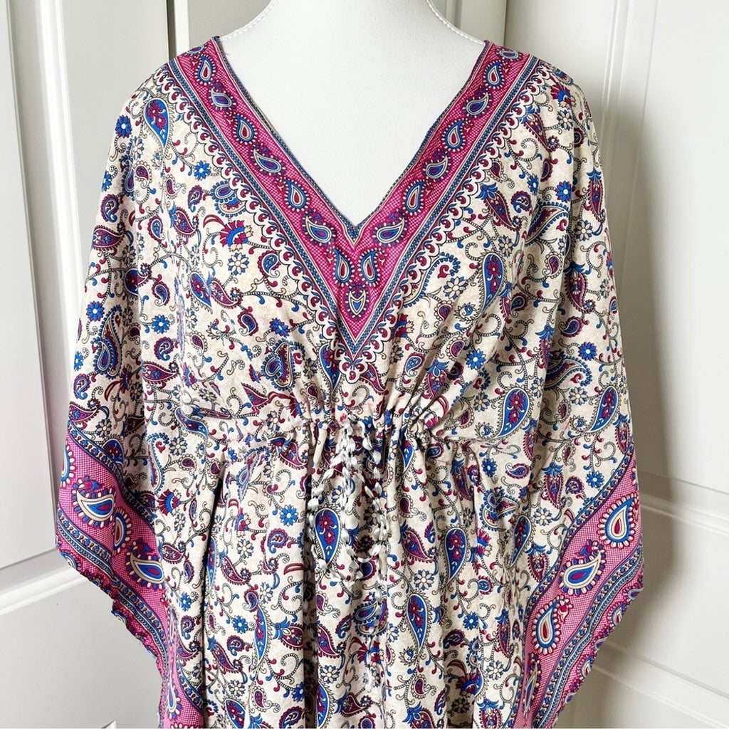 Vibrant Bohemian Paisley and Floral Top - Made in India - Free Size