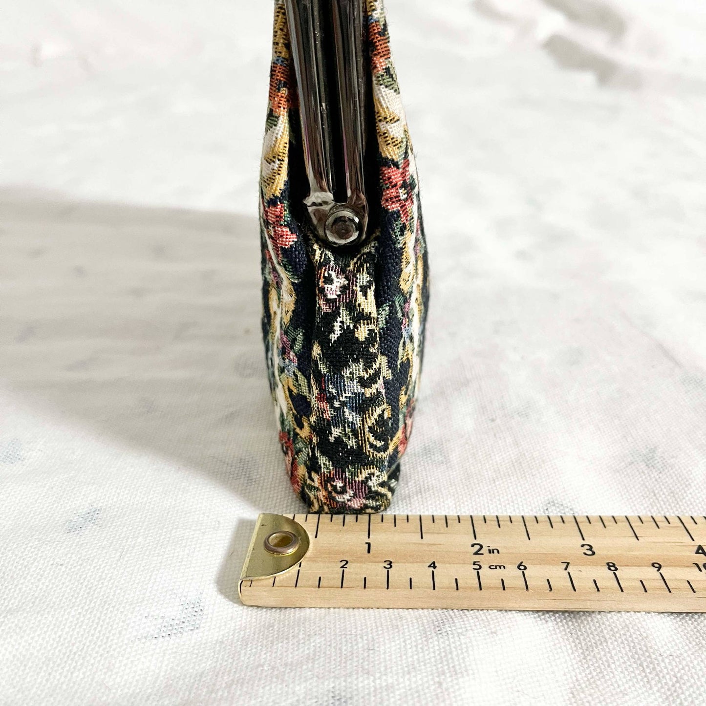 Vintage 60s 70s Bohemian Floral Tapestry Clutch Bag - Multicolor