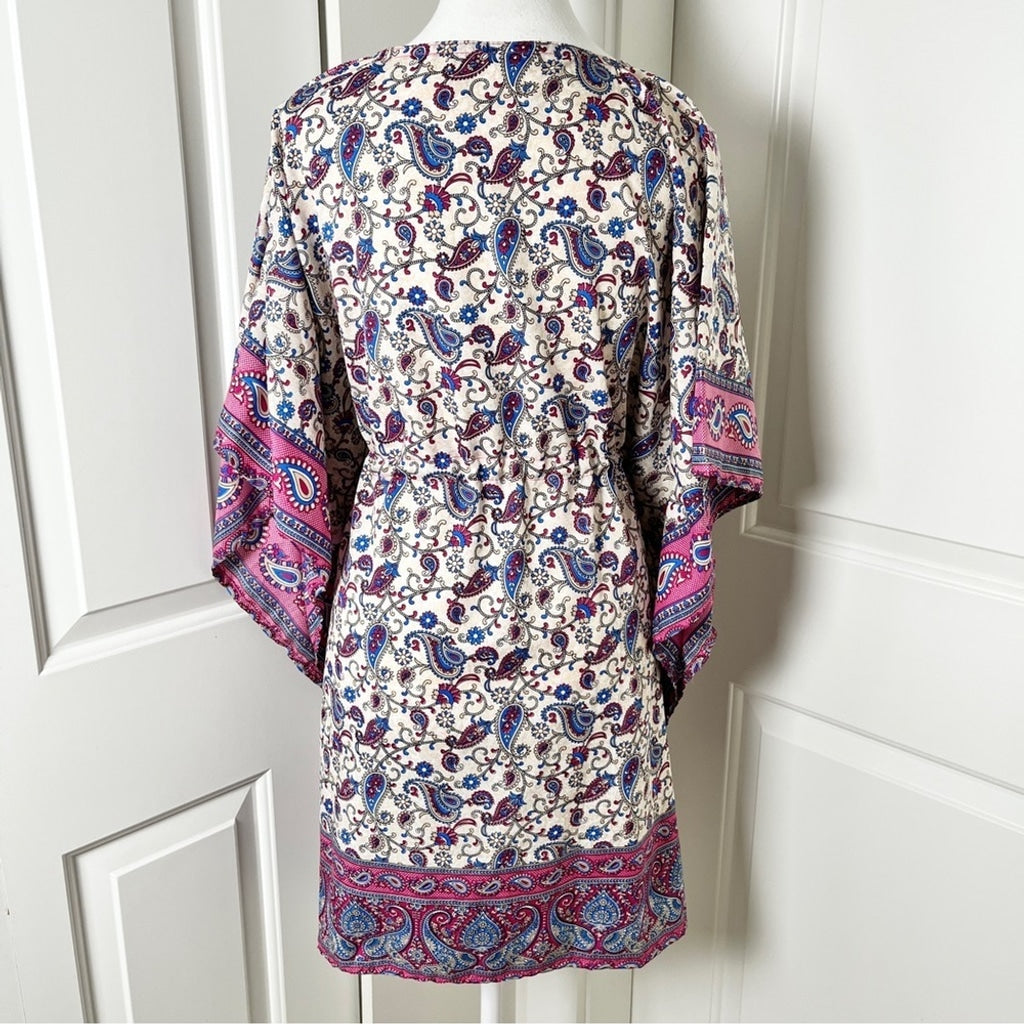 Vibrant Bohemian Paisley and Floral Top - Made in India - Free Size