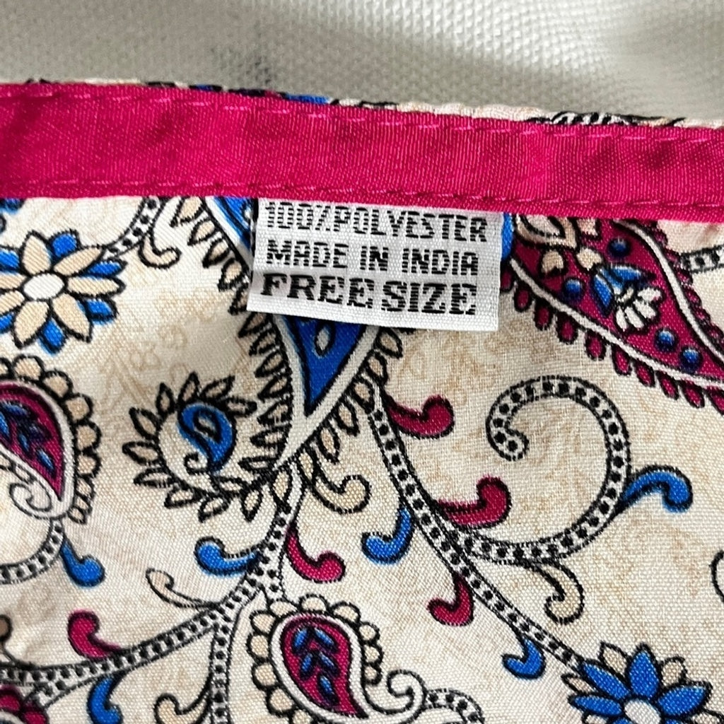 Vibrant Bohemian Paisley and Floral Top - Made in India - Free Size