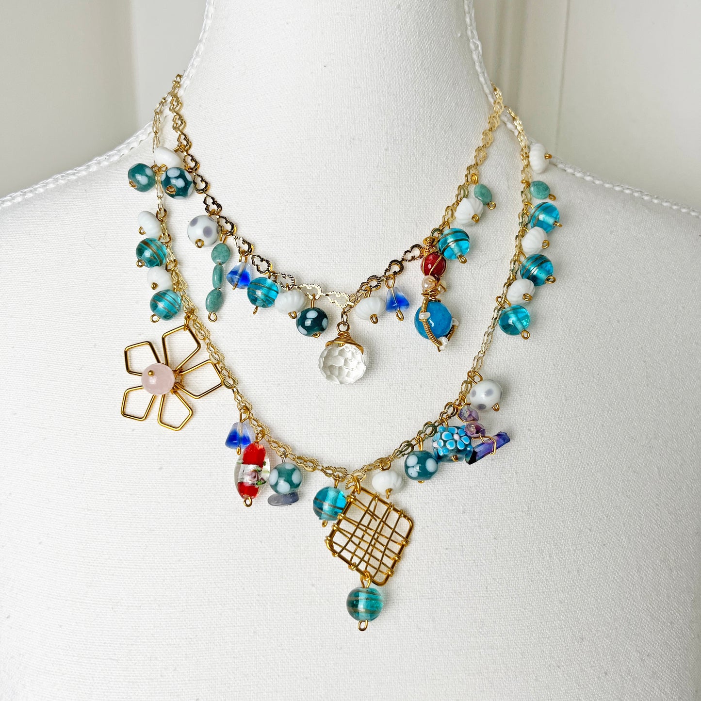 One-of-a-Kind Vintage Revival Charm Gold Necklace (Choose from 2 Styles)