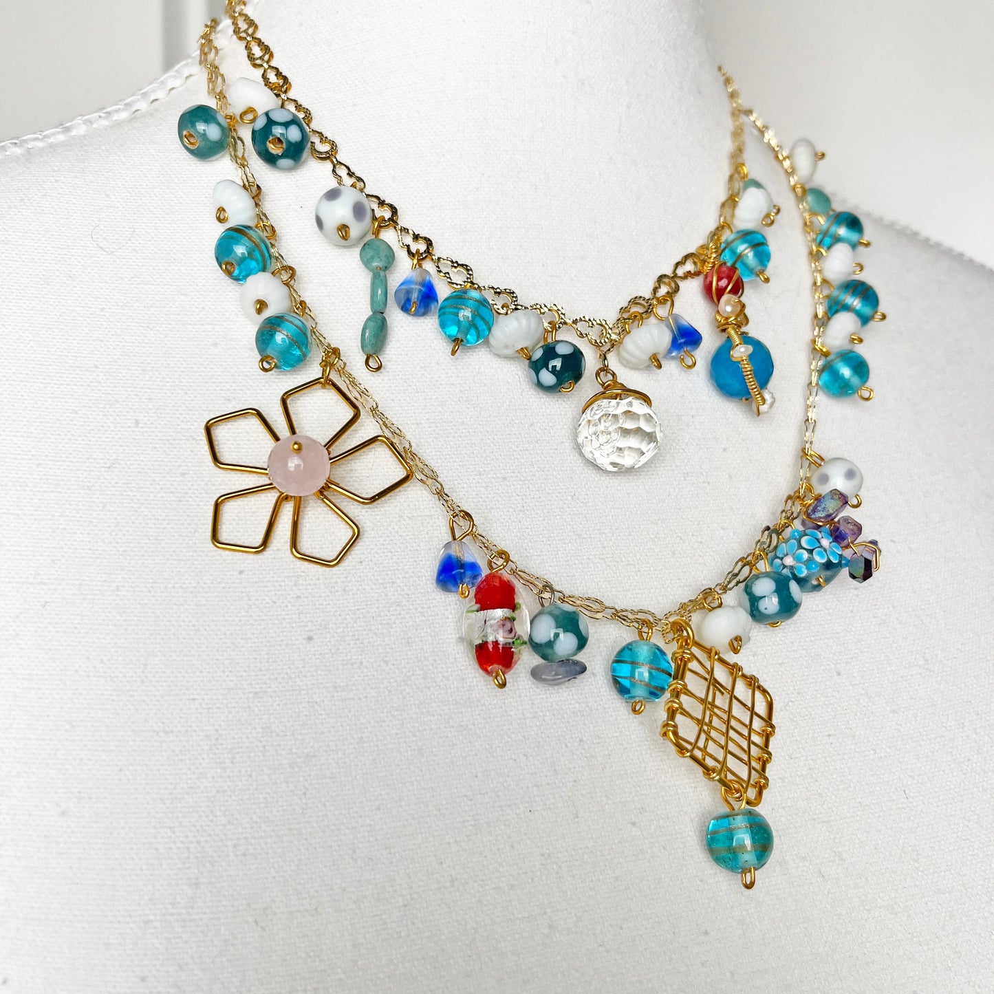 One-of-a-Kind Vintage Revival Charm Gold Necklace (Choose from 2 Styles)