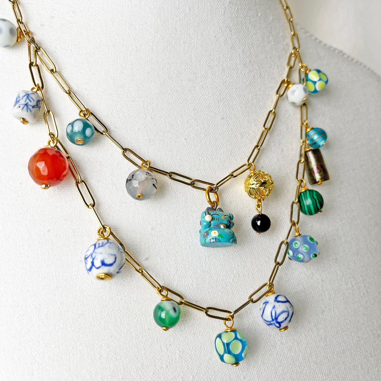 One-of-a-Kind Vintage Revival Charm Gold Necklace (Choose from 2 Styles)