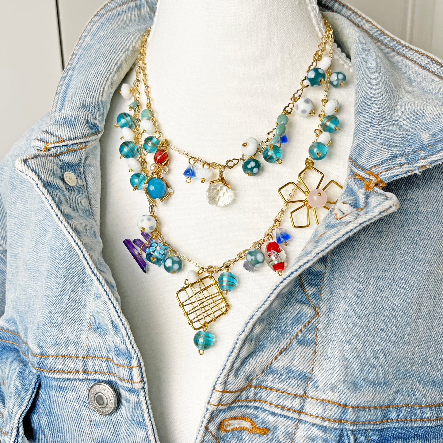 One-of-a-Kind Vintage Revival Charm Gold Necklace (Choose from 2 Styles)
