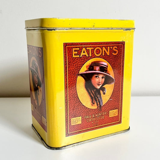 Vintage Eaton's Coffee Tea Storage Tin Collectible Nostalgia Memorabilia Canister